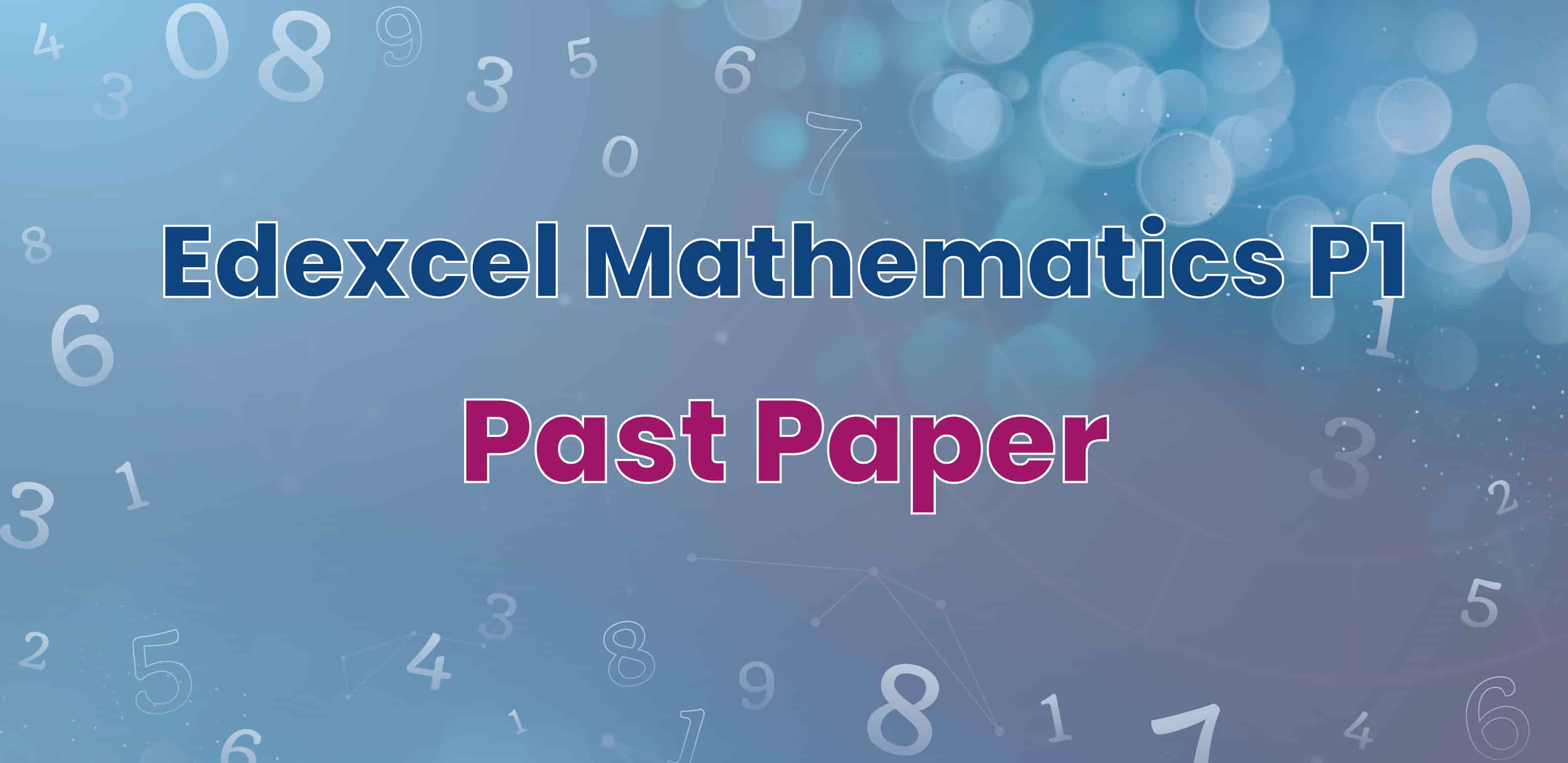 Pearson Edexcel IAL - Pure 1 Mathematics- past papers - Samir Sha'lan