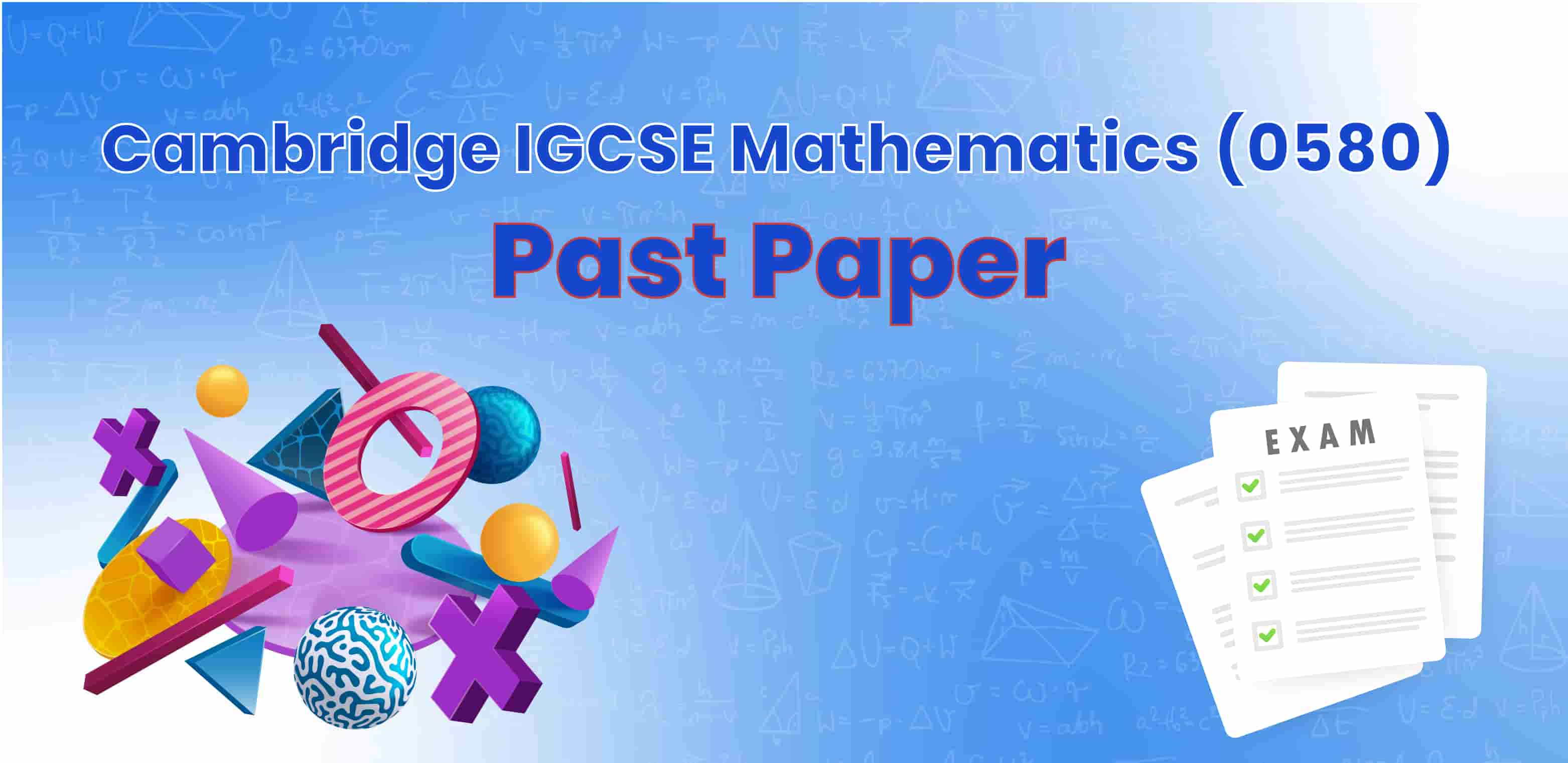 Cambridge IGCSE Mathematics 0580 Past Papers 